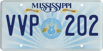 MS license plate VVP202