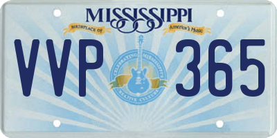MS license plate VVP365