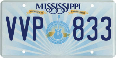 MS license plate VVP833