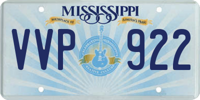 MS license plate VVP922