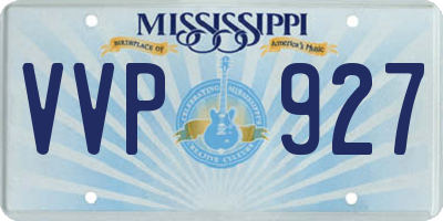 MS license plate VVP927