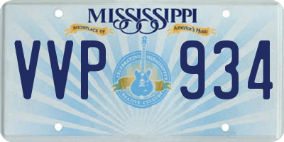 MS license plate VVP934