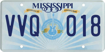 MS license plate VVQ018