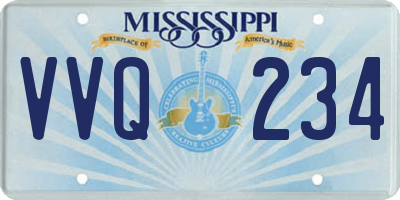 MS license plate VVQ234