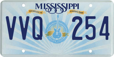 MS license plate VVQ254
