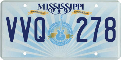 MS license plate VVQ278