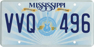 MS license plate VVQ496