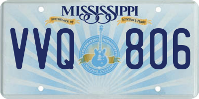 MS license plate VVQ806