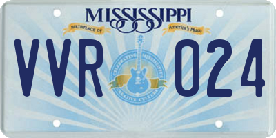 MS license plate VVR024