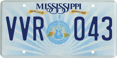 MS license plate VVR043