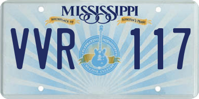 MS license plate VVR117