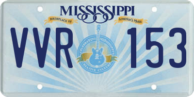 MS license plate VVR153