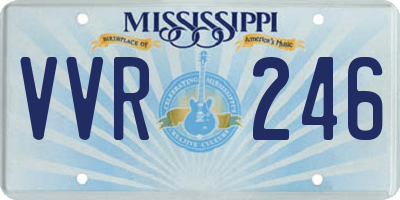 MS license plate VVR246