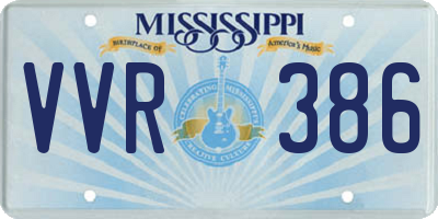 MS license plate VVR386