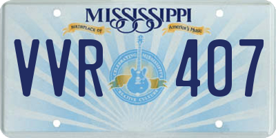 MS license plate VVR407