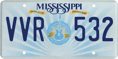 MS license plate VVR532