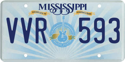 MS license plate VVR593