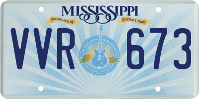 MS license plate VVR673