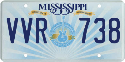 MS license plate VVR738