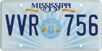 MS license plate VVR756