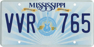 MS license plate VVR765