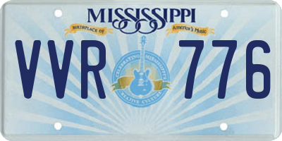 MS license plate VVR776