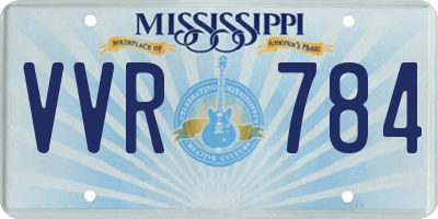 MS license plate VVR784