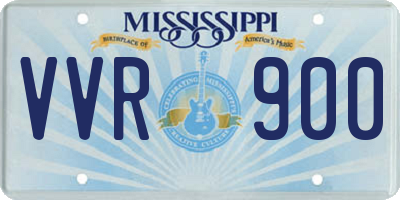 MS license plate VVR900