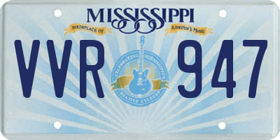 MS license plate VVR947
