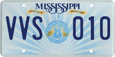 MS license plate VVS010