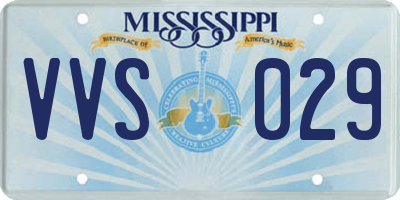 MS license plate VVS029