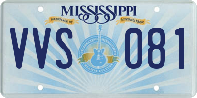 MS license plate VVS081
