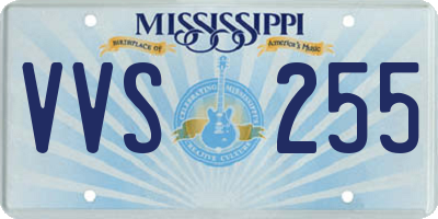 MS license plate VVS255