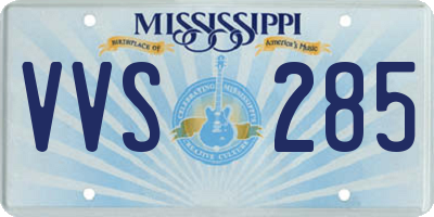 MS license plate VVS285