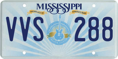 MS license plate VVS288
