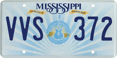 MS license plate VVS372
