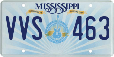 MS license plate VVS463