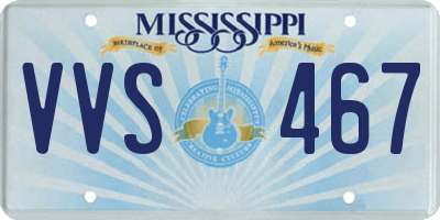 MS license plate VVS467