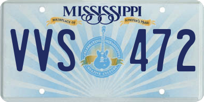 MS license plate VVS472
