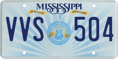 MS license plate VVS504