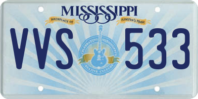 MS license plate VVS533
