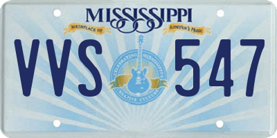 MS license plate VVS547