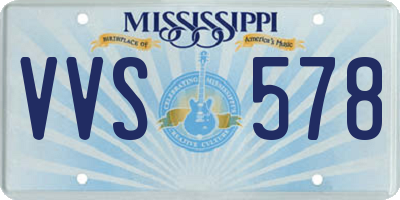 MS license plate VVS578