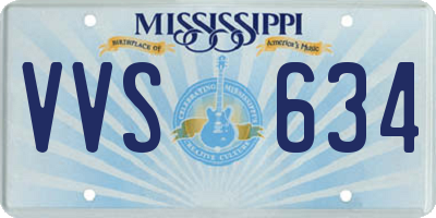 MS license plate VVS634