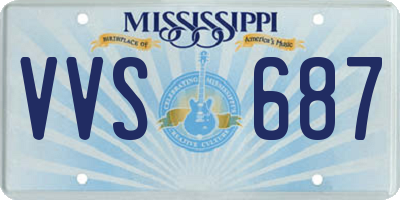 MS license plate VVS687