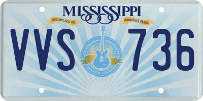 MS license plate VVS736
