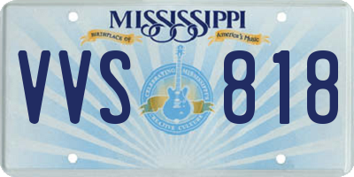 MS license plate VVS818