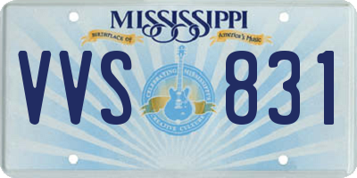 MS license plate VVS831