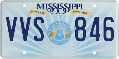 MS license plate VVS846