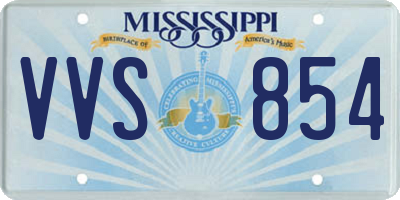 MS license plate VVS854